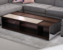 B&B Italia Surface Cocktail Table in Smoked Oak, Lacquer & Chromed Steel