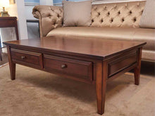 Riverside Dark Stained 2 Drawer  Cocktail Table