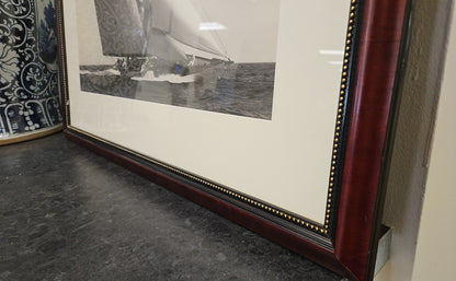 Black & White Sailboat Framed Print