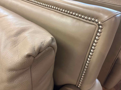 Hancock and Moore 3-Seat Leather Sofa in Putty