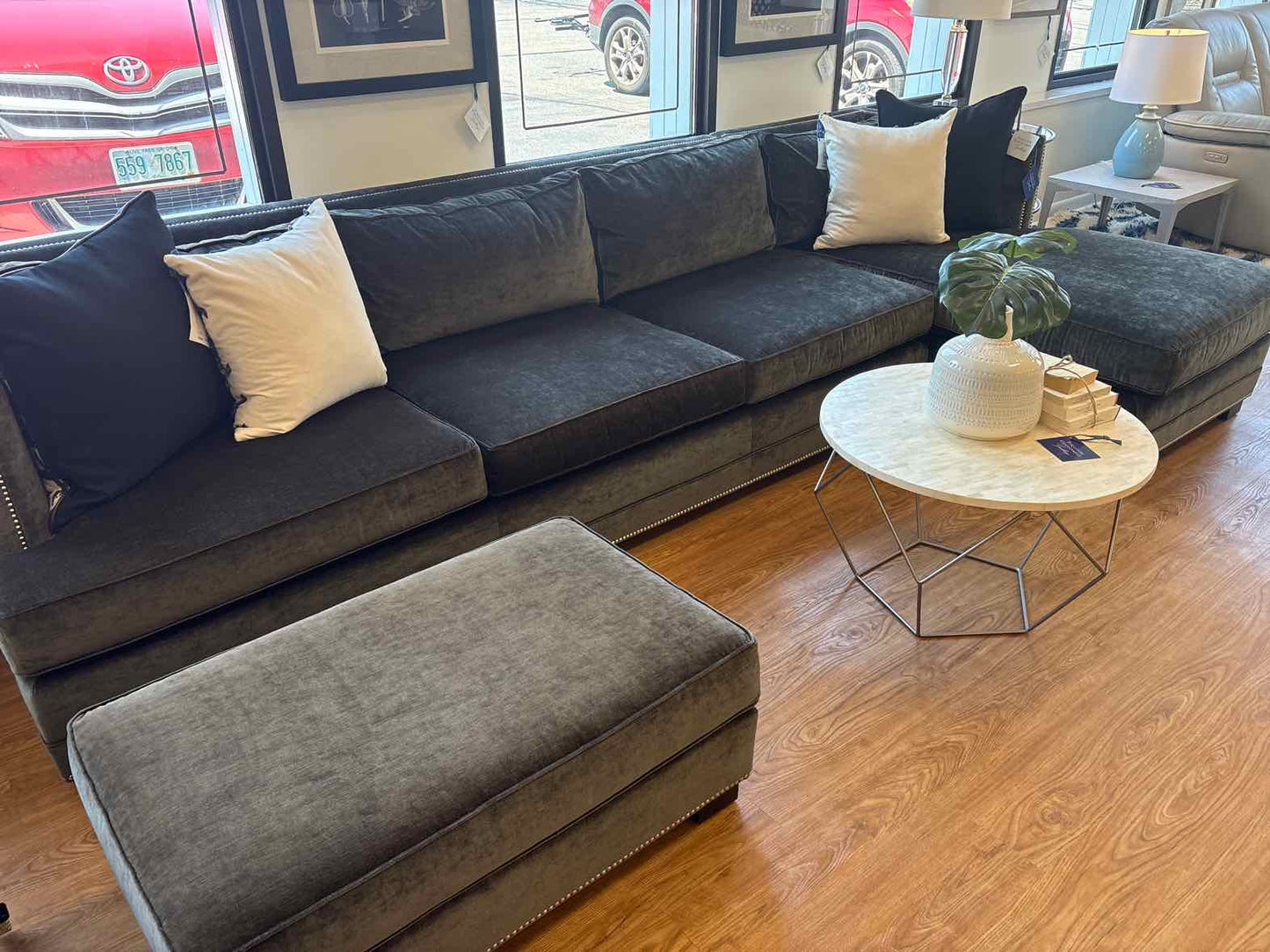 MG+BW 2-Piece Sectional with Ottoman