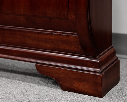 Queen Cherry Sleigh Bed Frame