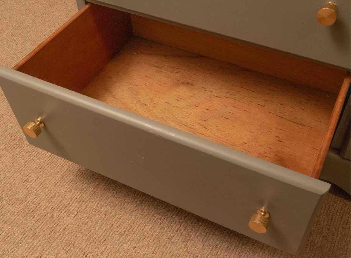 Carolina Furniture 6 Drawer  Dresser in Eucalyptus Green Finish with Brass Knobs