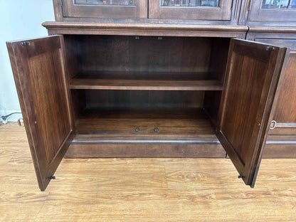 Ethan Allen Walnut Lighted China Cabinet