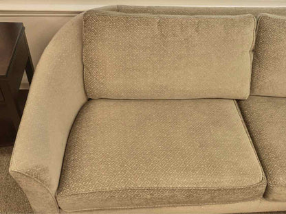 Ethan Allen Contemporary Rounded Back Sofa in Gray