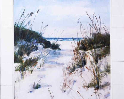 Dune View Art Print In Shiplap Style Frame