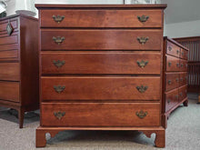 Solid Cherry Bench Made 5 Drawer Chest