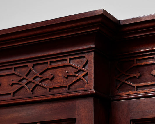 Henkel Harris Two Piece Cherry China Cabinet