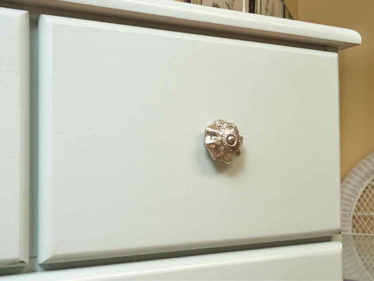 Light Blue Finish 6 Drawer 2 Mercury Knobs Chest