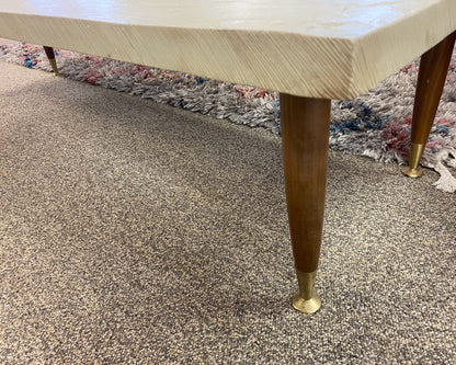 MCM Cocktail Table W/ Cream Top