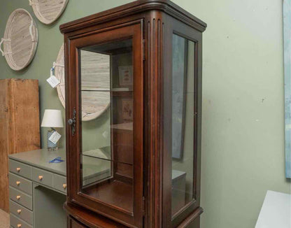 Euroclassique Mahogany Finish Curio Display Cabinet