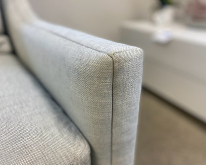 Crate & Barrel Slope Arm Sofa in Light Grey