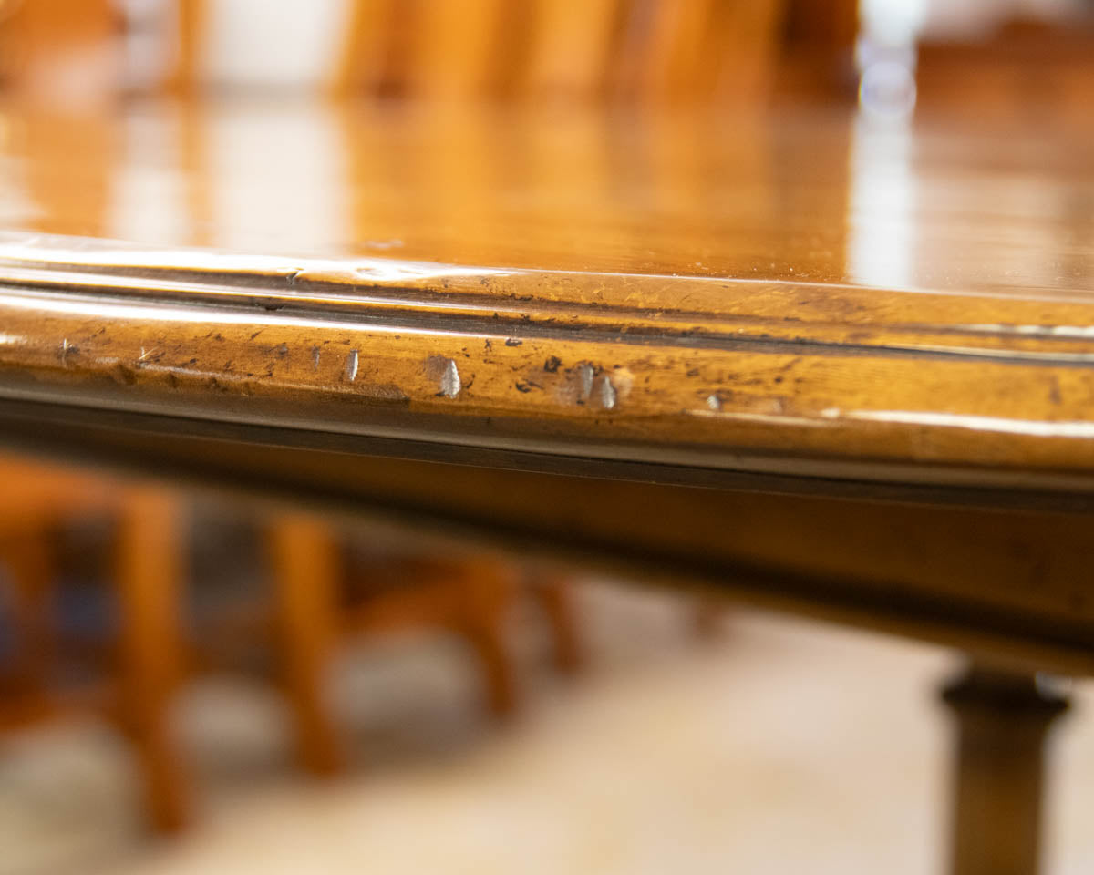 Baker Alderwood Dining Table with Yew Wood Inlay