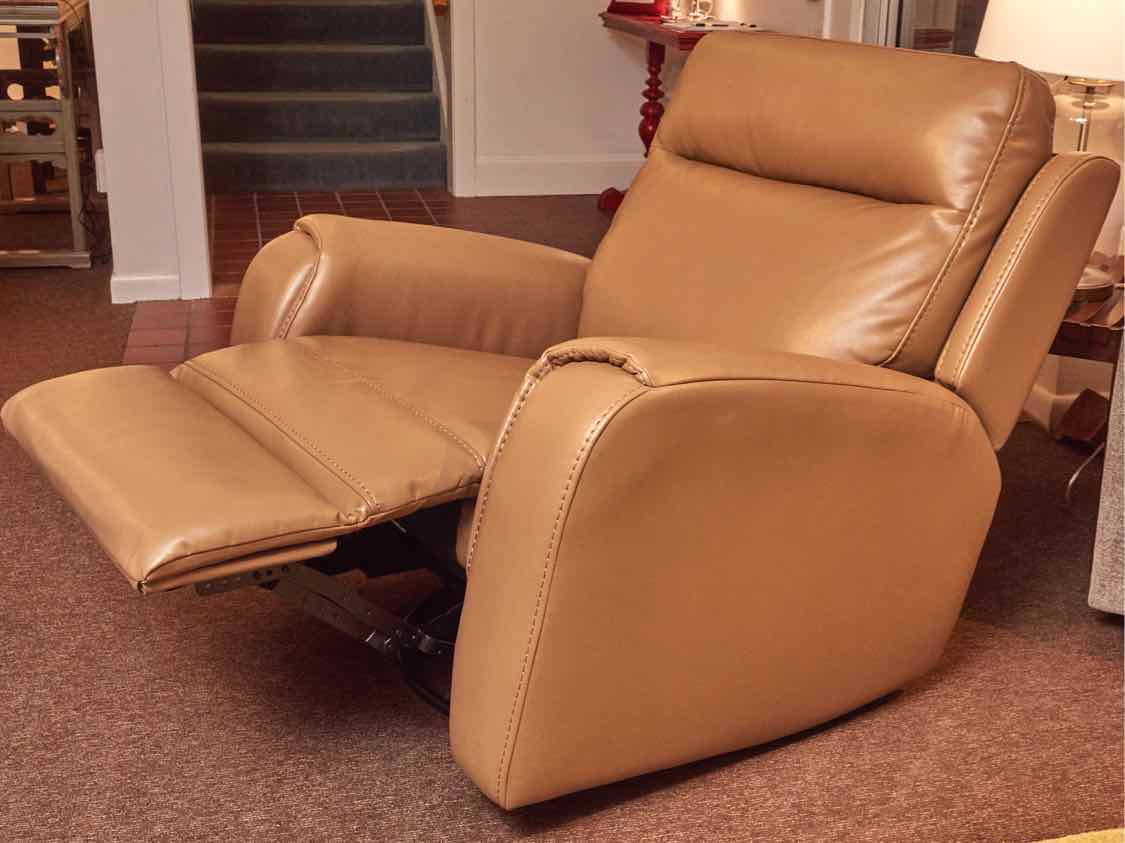 Timberlake & Co. Ltd  Mocha Latte Leather Swivel Recliner Chair