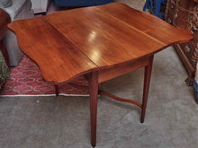 Scalloped  Cherry Drop Leaf Accent Table