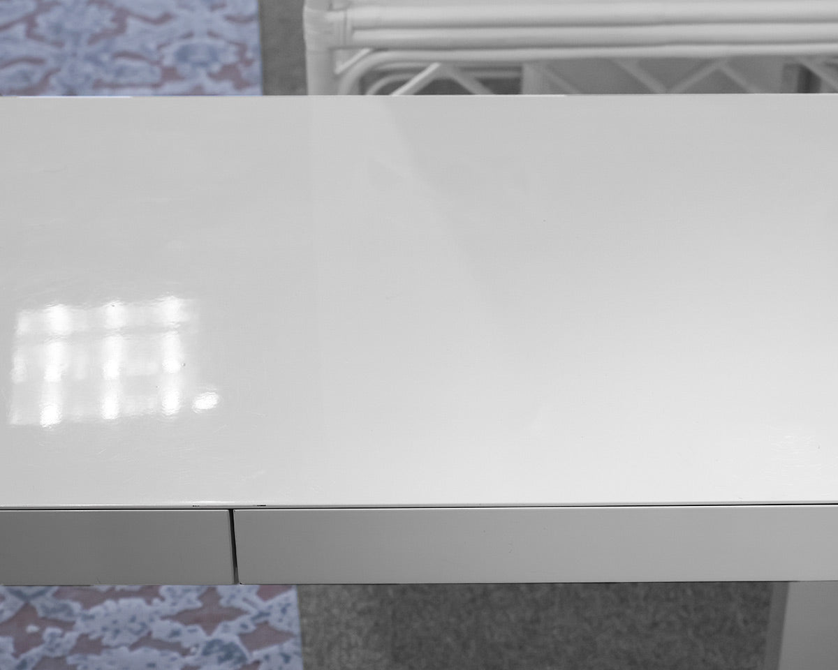 West Elm White Lacquer Writing Desk