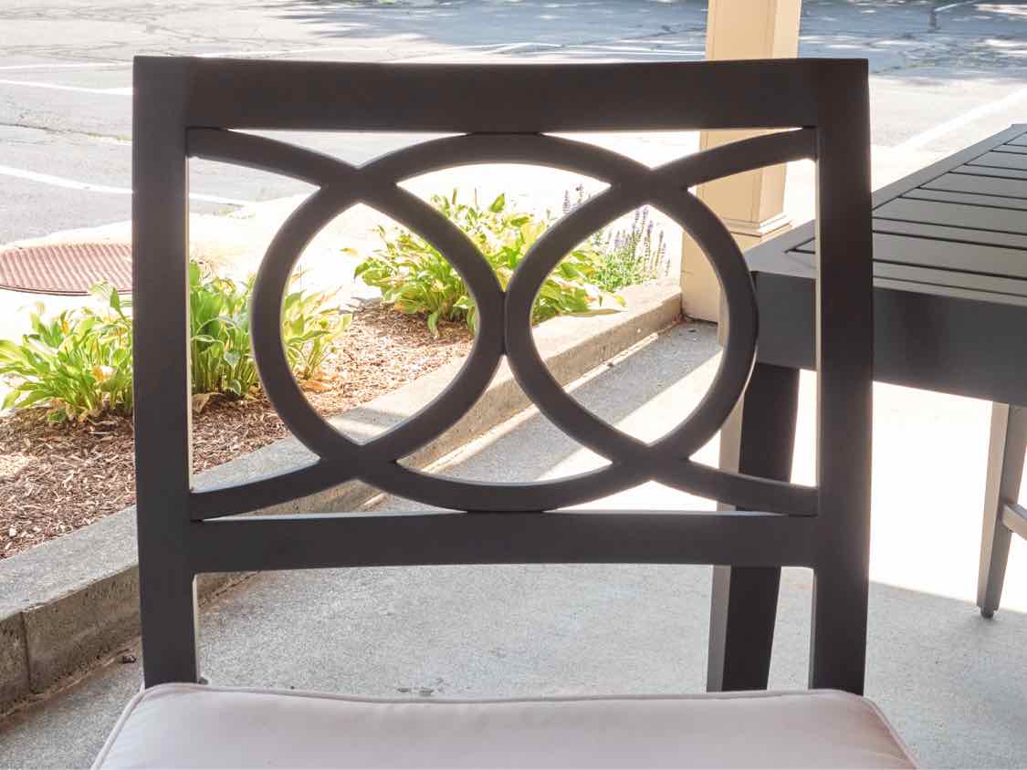 Ethan Allen 'Nod Hill' Black Aluminum Outdoor Dining Set
