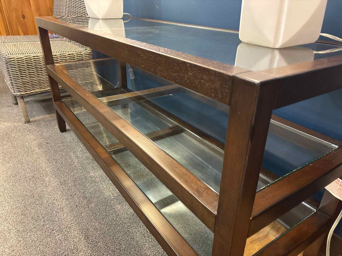 Pottery Barn 'Gayle' Glass Top Console
