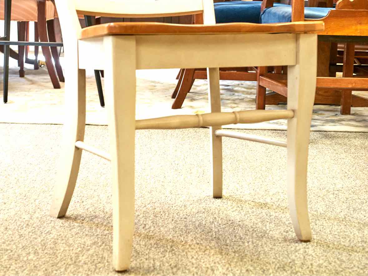 Set of Four Bedard Cherry & White Dining Chairs