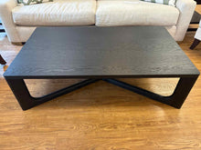 RH 'Breton' Cocktail Table in Black Oak