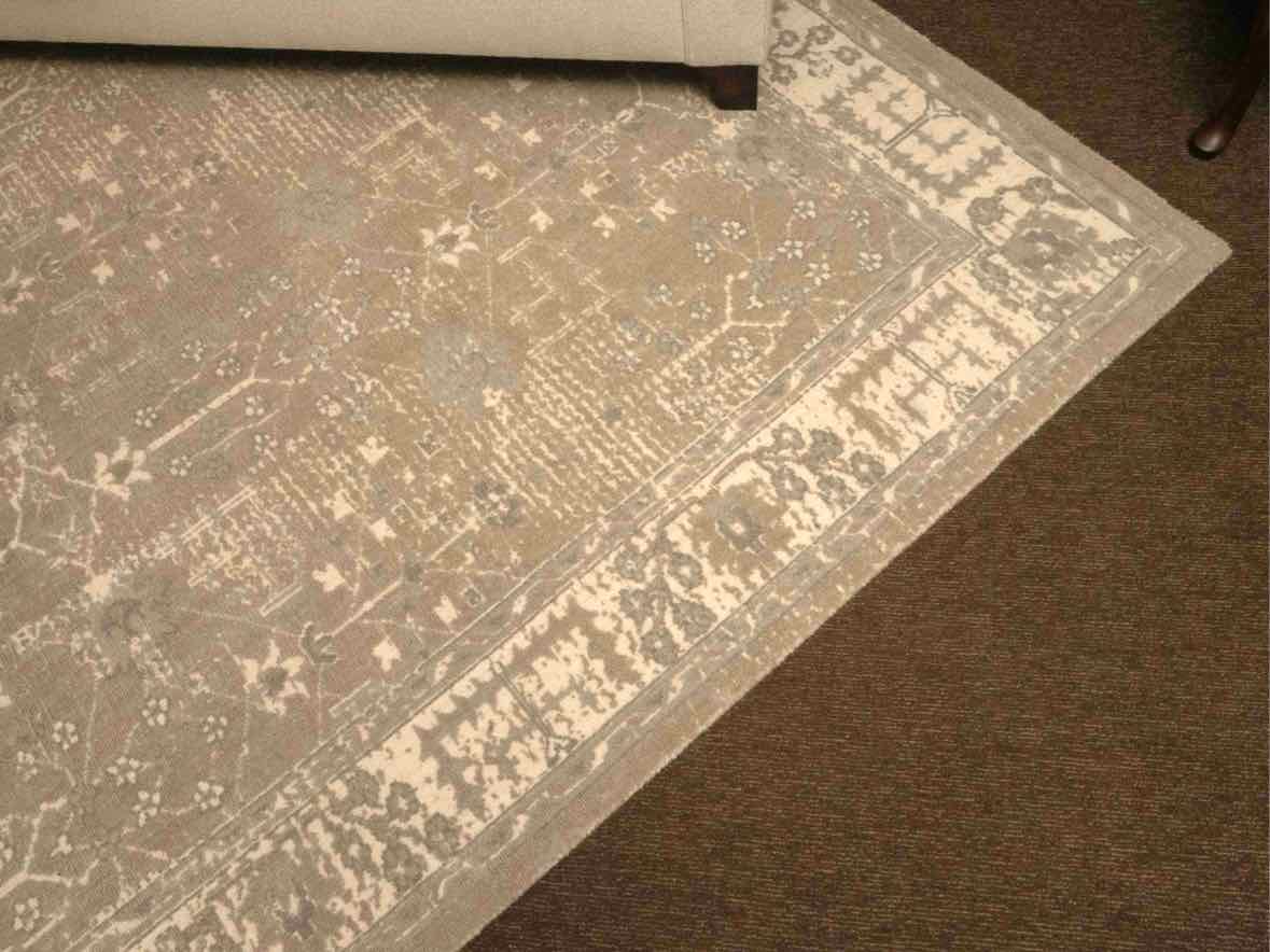 Pottery Barn Kaleen 'Recva' Rayon & Wool In Beige/Green/ Ivory  Area Rug