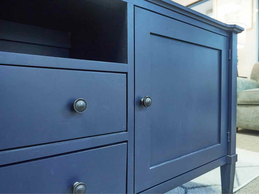 Gat Creek Maple Monaco Media Cabinet in Classic Starry-Eyed Navy Finish