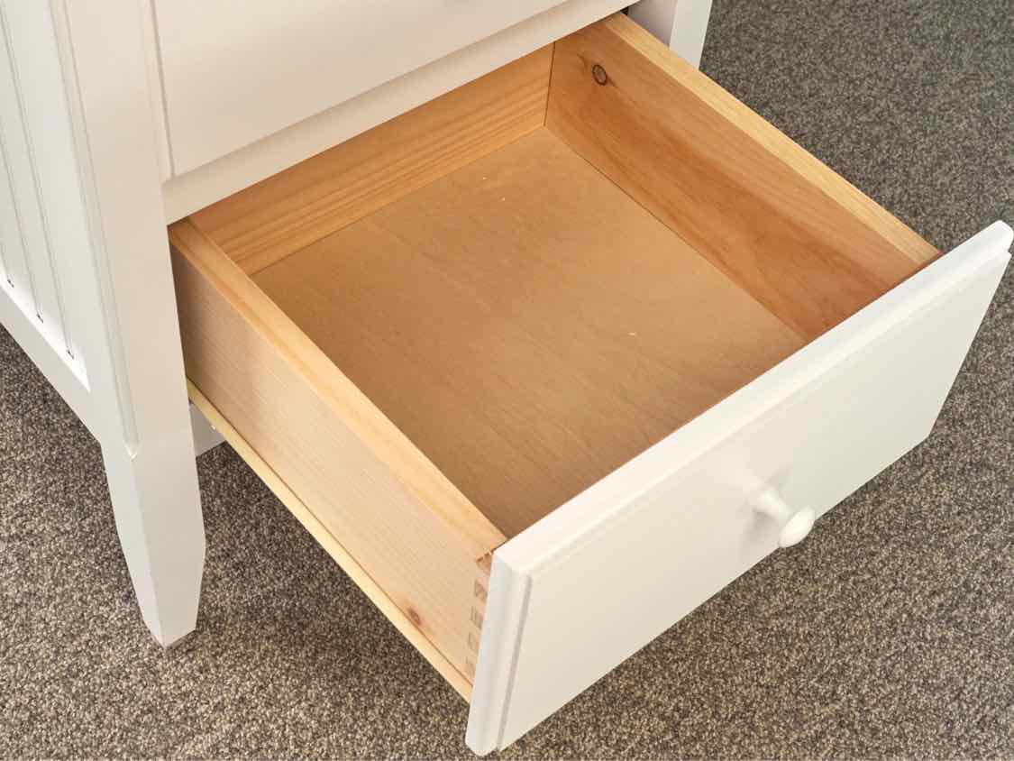 Pair of Maine Woodworks White Nightstands