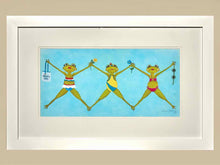 'Summer Splash II' White Frame Double Matted  Watercolor Print