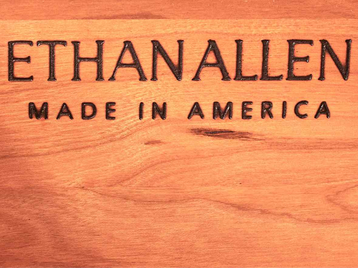 Ethan Allen  Cherry Georgian Style 5 Over 2 Drawer Brass Handles Chest