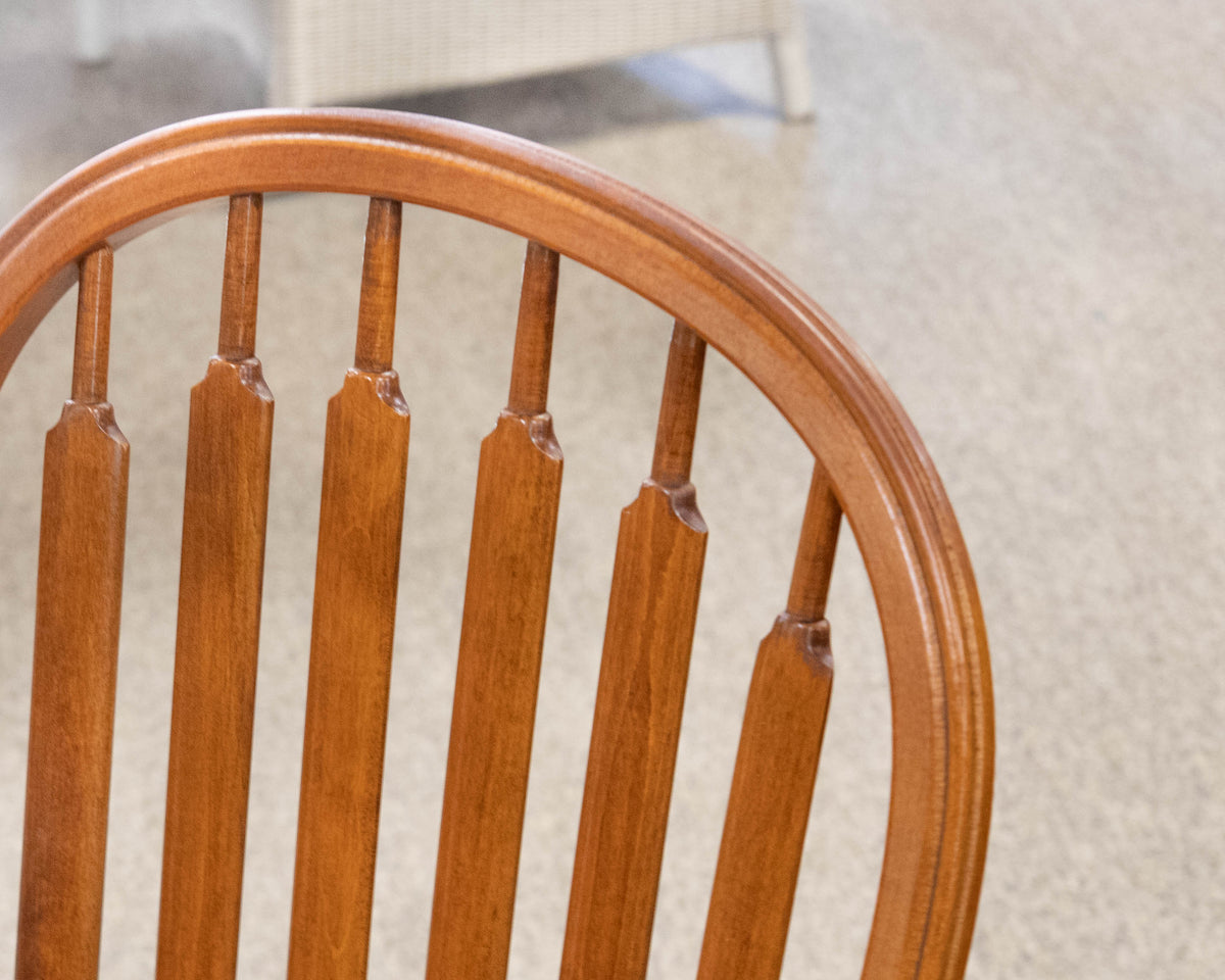 Set of 4 E. R. Buck Windsor Dining Chairs in Solid Rock Maple
