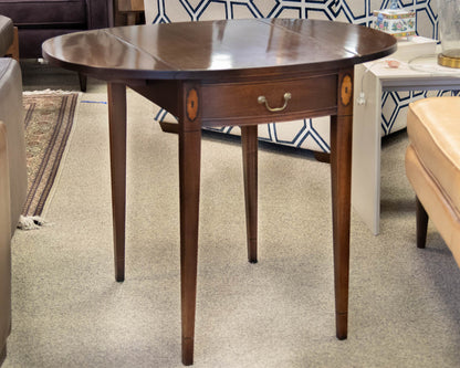 Federal Style Mahogany Inlaid Pembroke Drop Leaf Table