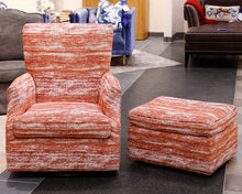 Custom Arhaus Swivel Chair and Ottoman