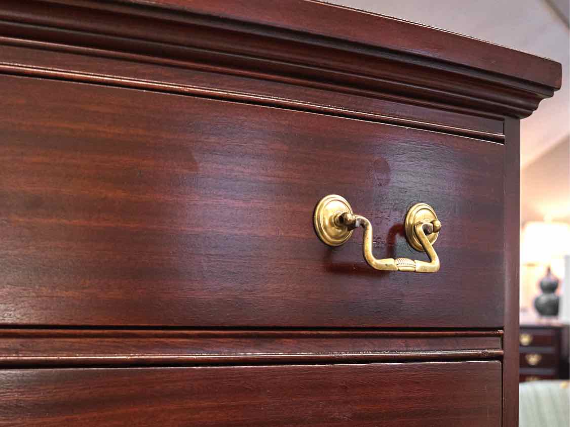 Mahogany 6 Drawer Chest on Chest