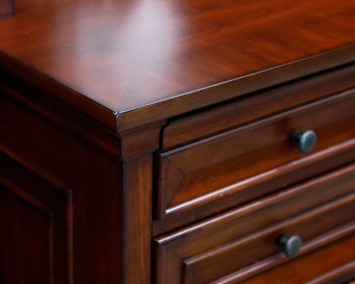 Mahogany 3-Piece Bookcase & Desk Unit