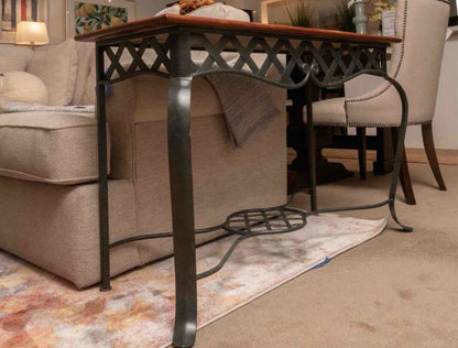 West Barnstable  Maple Top Iron Base Console