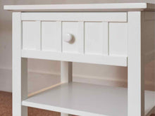 Crate & Barrel White 1 Drawer 2 Shelf  Side Table