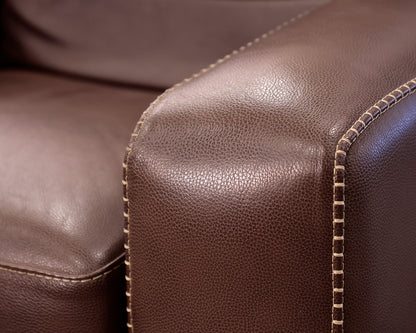 Roche Bobois Chocolate Brown Leather Chair