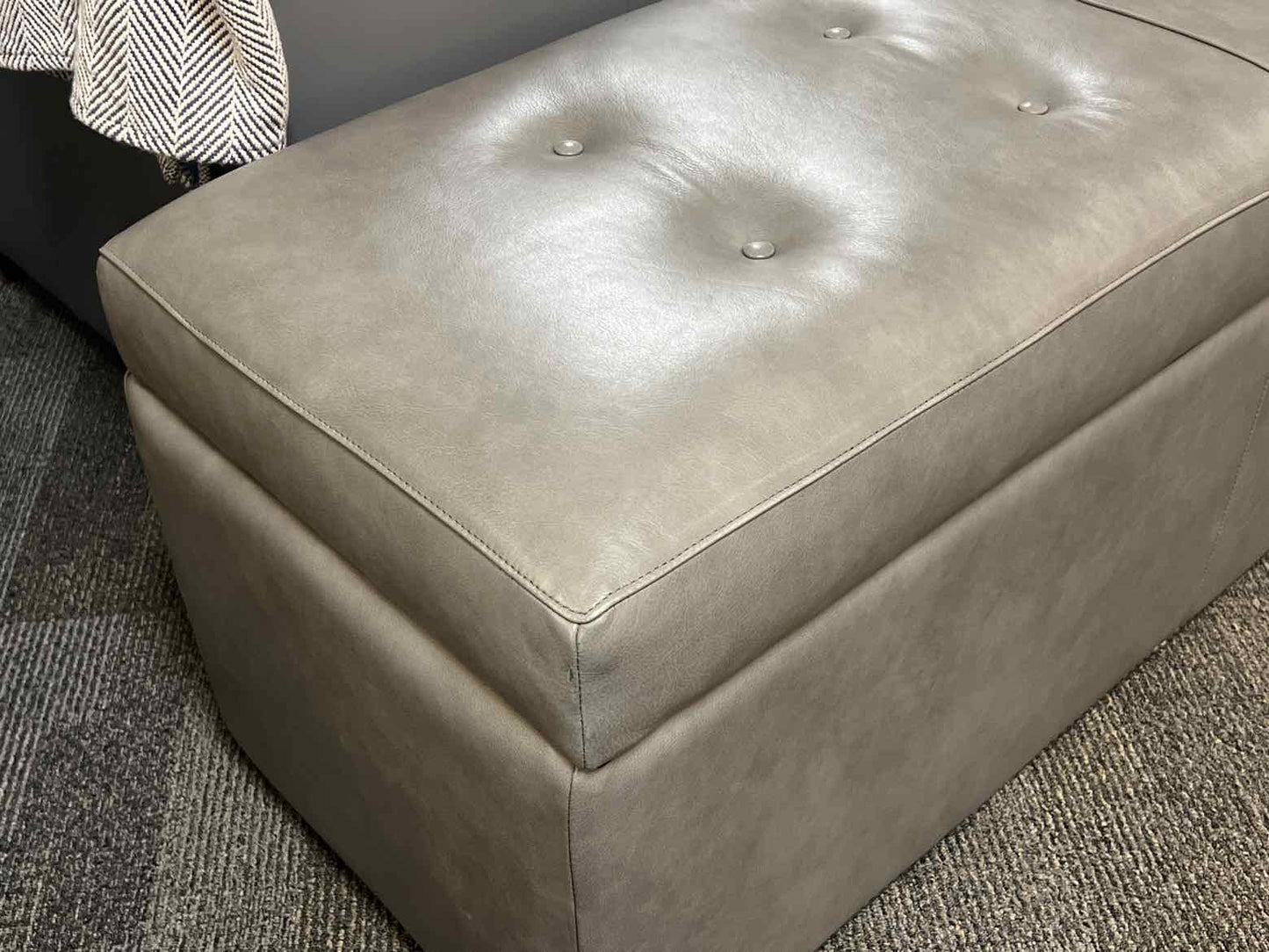 Arhaus 'Devareaux' Leather Storage Trunk
