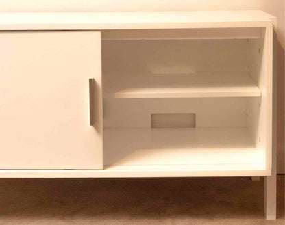 White Laminate 2 Sliding Door Console