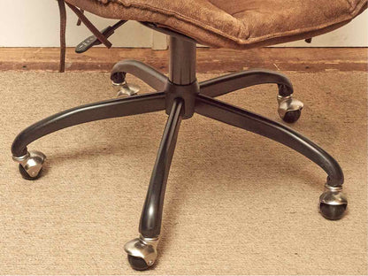 Pottery Barn Faux Suede 'Tobacco' Glove Swivel Office Chair