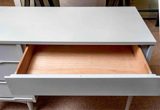 Mahogany 3 Over 2 'Ice Blue' Finish Chest