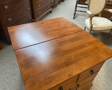Pair of Vaughn Bassett Nightstands in Cherry Finish with Black Pulls