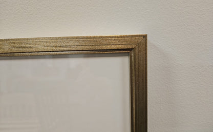'Milk Bottle Floral C' in Champagne Frame