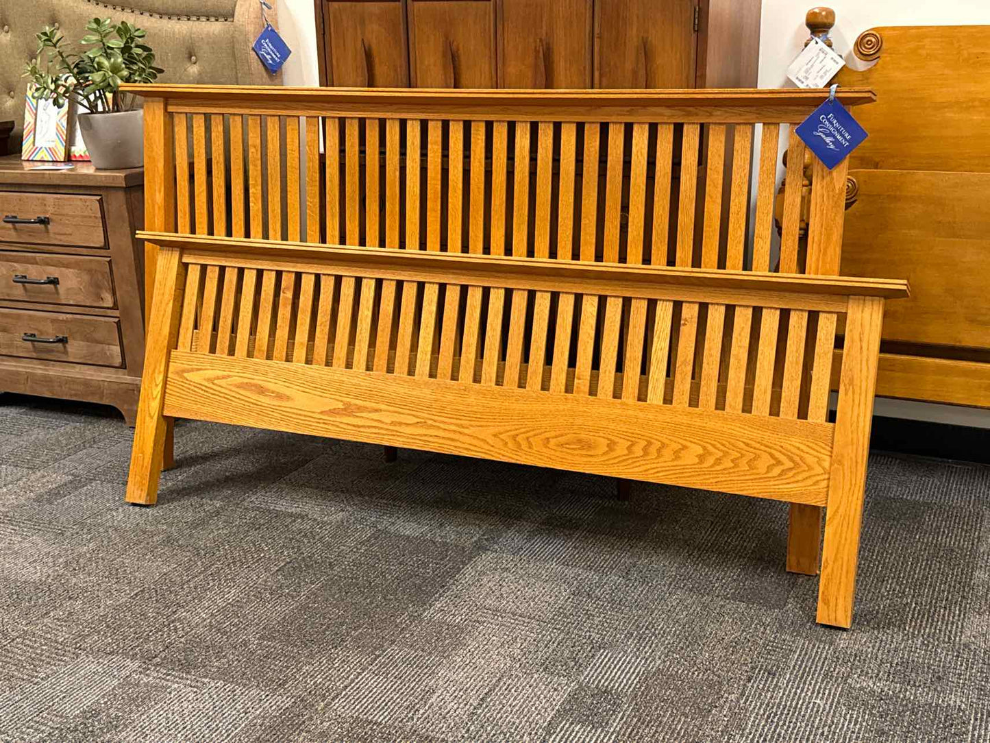 Mission Style Oak Queen Bed