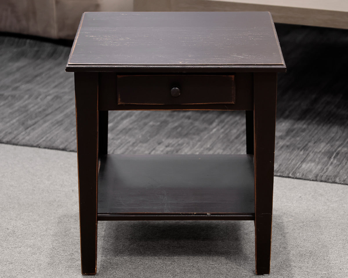 Black Distressed Telephone Table