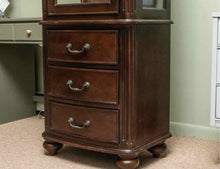 Euroclassique Mahogany Finish Curio Display Cabinet