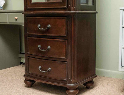 Euroclassique Mahogany Finish Curio Display Cabinet