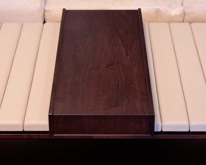 "Granada Flat" Leather Channeled Cocktail Table