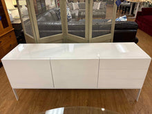 Contemporary White Lacquer Console
