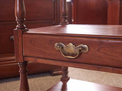 Cherry Nightstand with 1 Drawer & 2 Shelves